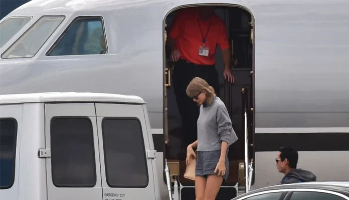 Taylor Swift's private jet 'lands in Kansas City' as she dashes to see boyfriend Travis Kelce after finishing the South American leg of her sold-out Eras Tour last night