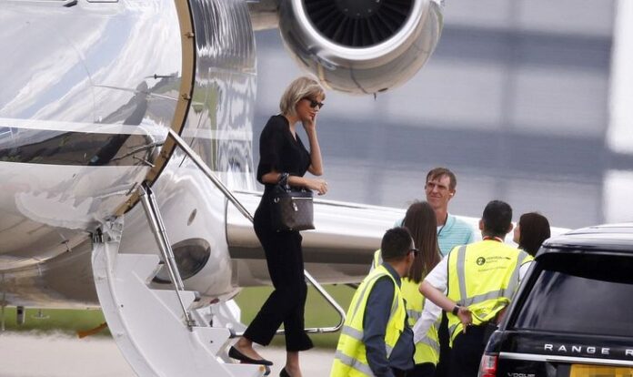 Taylor Swift's private jet 'lands in Kansas City' as she dashes to see boyfriend Travis Kelce after finishing the South American leg of her sold-out Eras Tour last night