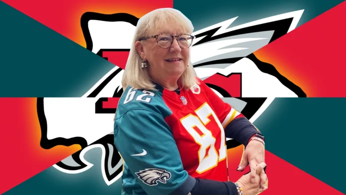 Donna Kelce Tells Us the Story Behind Her Half-Eagles, Half-Chiefs Jersey