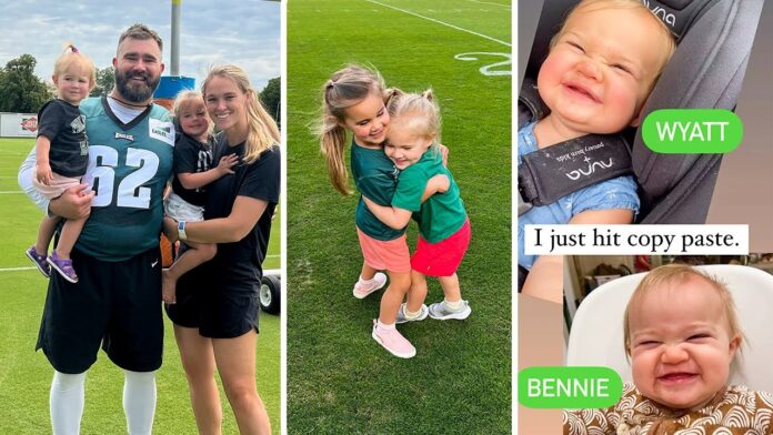 Kylie Kelce Shares Sweet Snaps of Lookalike Daughters, Wyatt and Bennett: ‘I Just Hit Copy Paste’