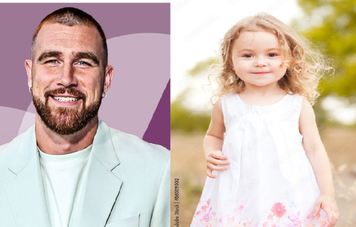 Meet Travis Kelce 2 YO Longtime hiden Daughter A V a Kelce looks exactly like Dad