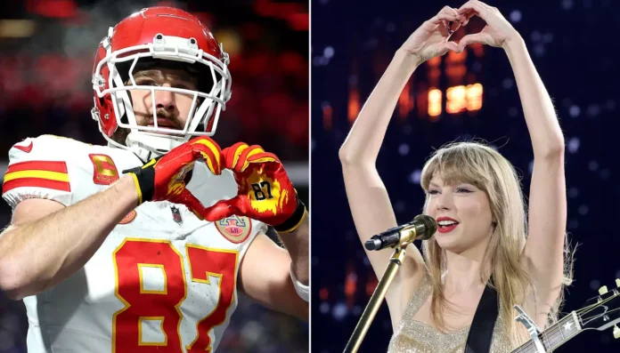 Travis Kelce Does Taylor Swift’s Signature Heart Hands After Scoring Touchdown as His Brother Strips Off Shirt