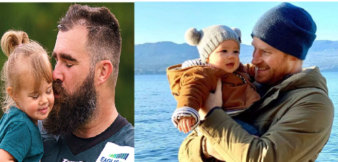 Watch : Retired Eagles Superstar Jason Kelce 4 yr daughter Wyatt betrothed to Prince Harry's son Archie Harrison 