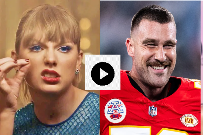 Watch : Travis Kelce smiling at an unknown lady as Taylor swift was seen frowning face ... got fans talking