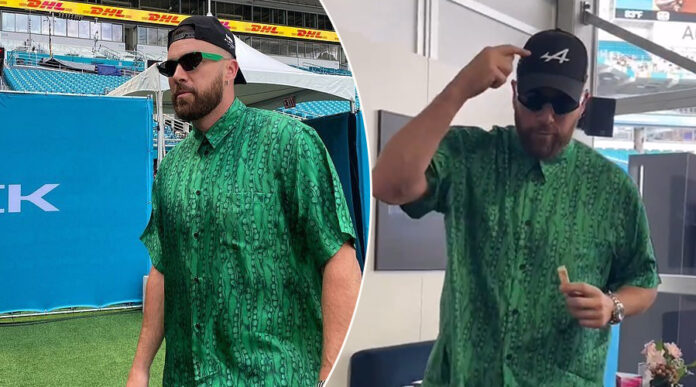 Fans SLAMMED Travis Kelce ‘AWFUL’ Green Outfit at the Miami Grand Prix, after he was previously ROASTED a day ago on his Unfashionable Outfit at 2024 Kentucky Derby – ‘Why does he dress like he doesn’t turn the lights on when he does get dress…’Published 5 hours ago on