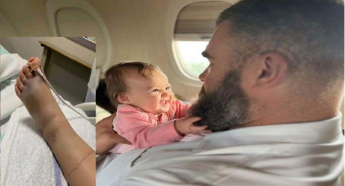 Breaking news : Jason Kelce saddened , angrily blames wife Kylie for her carelessness after one year daughter was bitten by snake