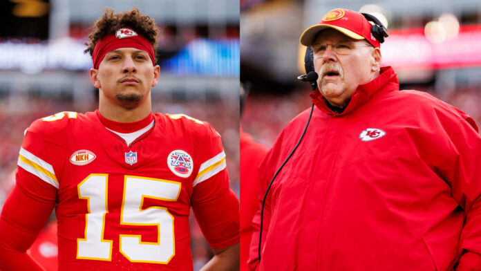 Kansas City Frozen to Bone marrow : Patrick Mahomes Teary-eyed, It was Reveled that Andy Reid is his biological dad after Randi Mahomes narrated what conspired 29yrs ago
