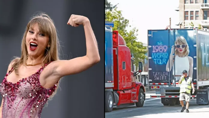 As her tour kicks off in the UK, Taylor Swift has awarded truck drivers an incredible six-figure bonus, acknowledging the substantial logistical effort required to transport all of her gear