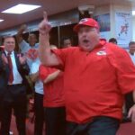OMG!! Chiefs Head Coach Andy Reid, Travis Kelce & Patrick Mahomes Break Out Wild Dance Moves as They Celebrate Chiefs’ Win Over Colts…SEE PHOTOS