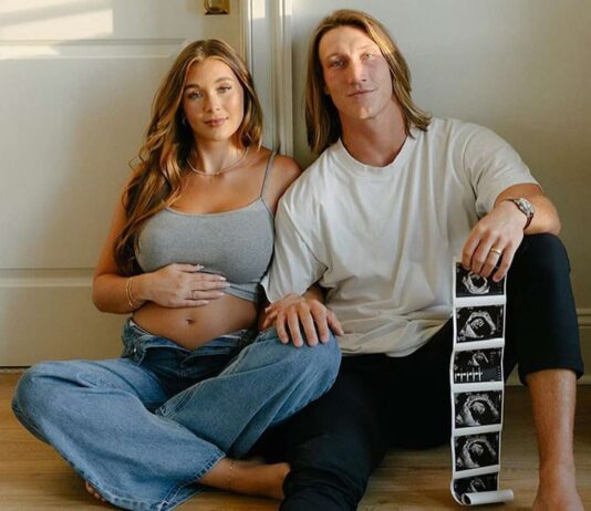 Baby No.2: Jaguars quarterback Trevor Lawrence and his wife, Marissa, have officially announced that they’re having a second child. In the caption, they revealed the baby’s name and gender